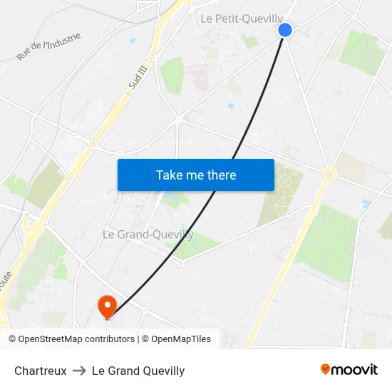 Chartreux to Le Grand Quevilly map