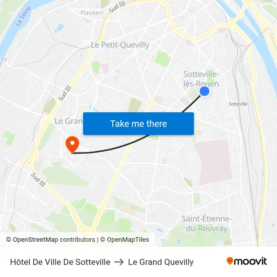 Hôtel De Ville De Sotteville to Le Grand Quevilly map