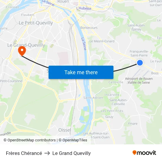 Frères Chérancé to Le Grand Quevilly map