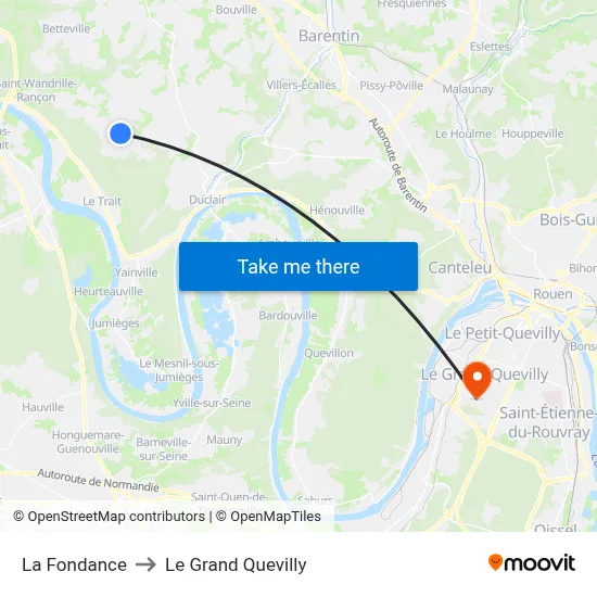 La Fondance to Le Grand Quevilly map
