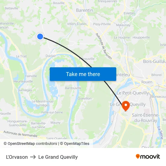 L'Orvason to Le Grand Quevilly map