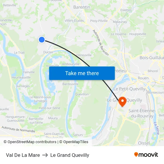 Val De La Mare to Le Grand Quevilly map