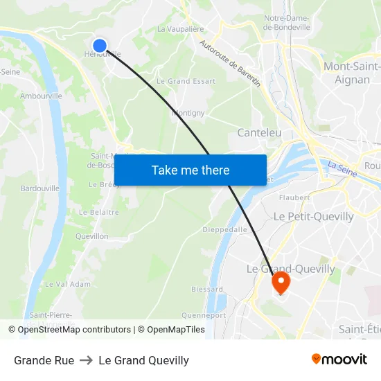 Grande Rue to Le Grand Quevilly map