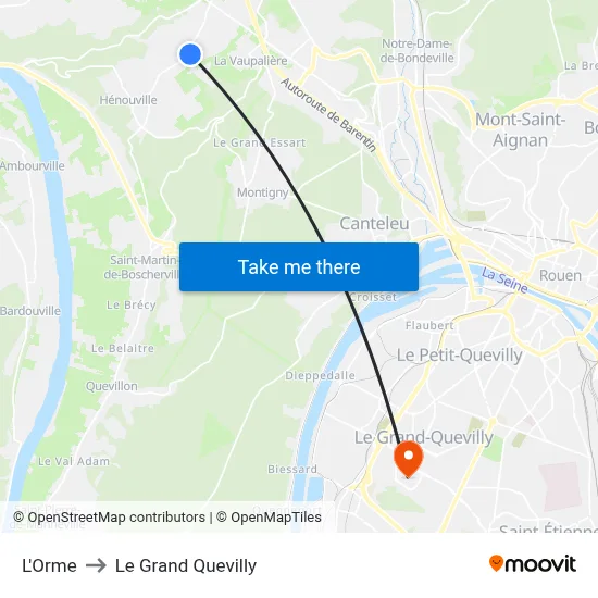 L'Orme to Le Grand Quevilly map