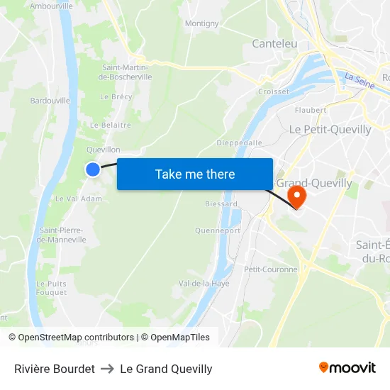 Rivière Bourdet to Le Grand Quevilly map