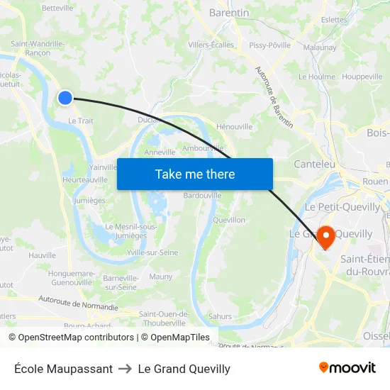 École Maupassant to Le Grand Quevilly map