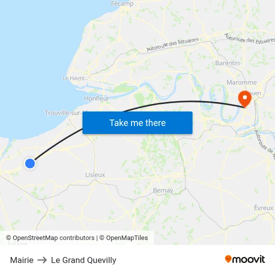 Mairie to Le Grand Quevilly map