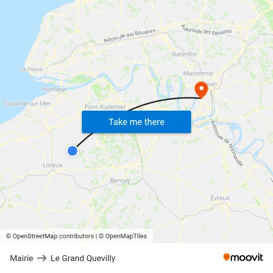 Mairie to Le Grand Quevilly map