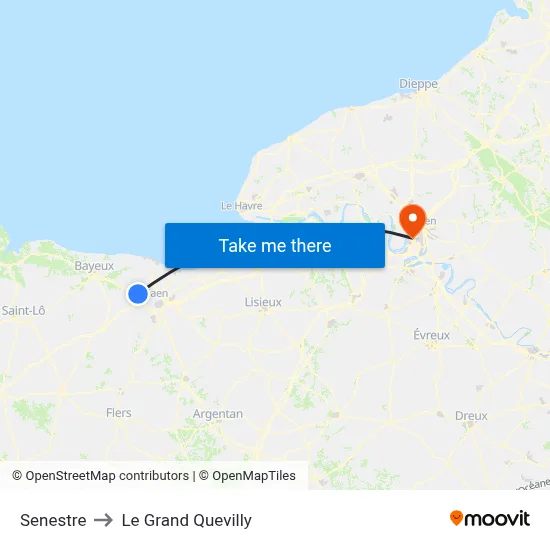 Senestre to Le Grand Quevilly map
