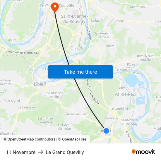 11 Novembre to Le Grand Quevilly map