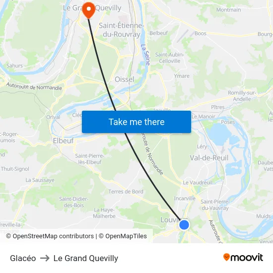 Glacéo to Le Grand Quevilly map