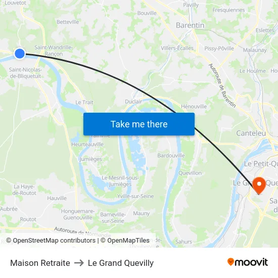 Maison Retraite to Le Grand Quevilly map
