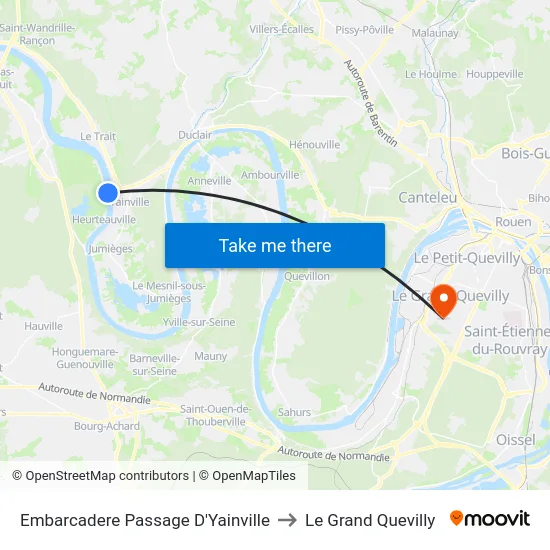 Embarcadere Passage D'Yainville to Le Grand Quevilly map