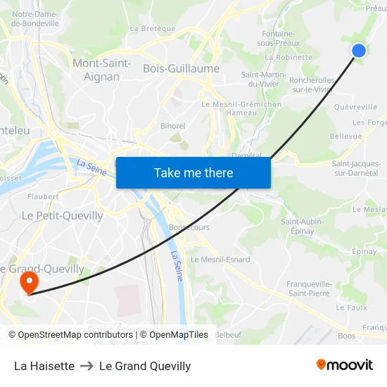 La Haisette to Le Grand Quevilly map