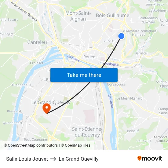 Salle Louis Jouvet to Le Grand Quevilly map