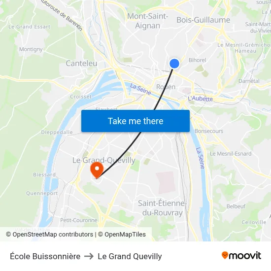 École Buissonnière to Le Grand Quevilly map