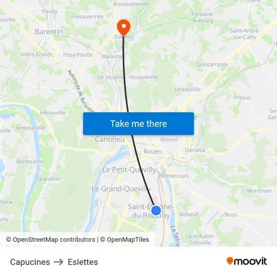 Capucines to Eslettes map