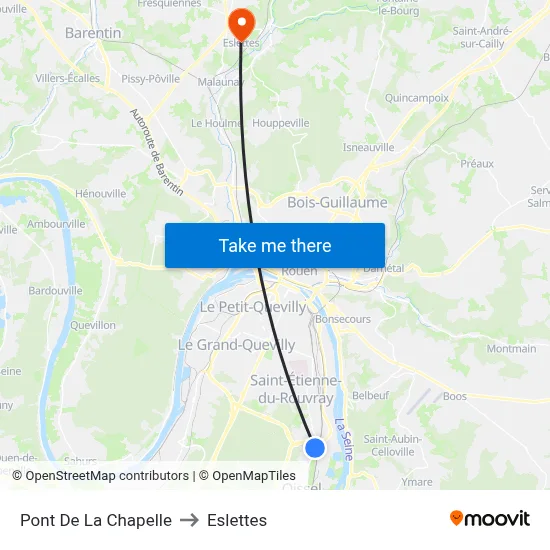 Pont De La Chapelle to Eslettes map