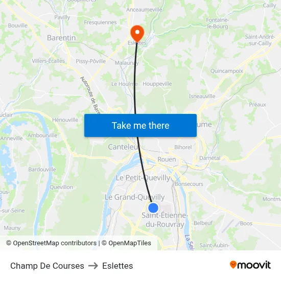 Champ De Courses to Eslettes map