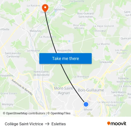 Collège Saint-Victrice to Eslettes map