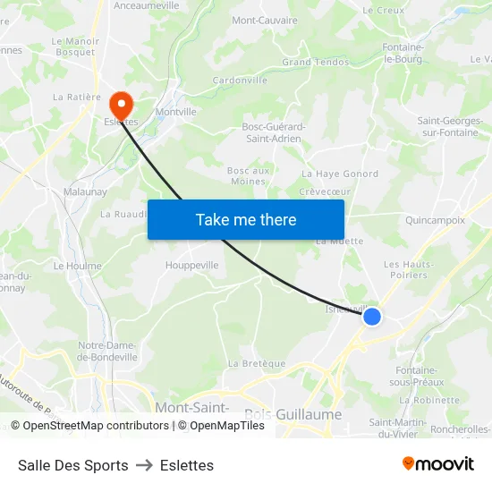 Salle Des Sports to Eslettes map