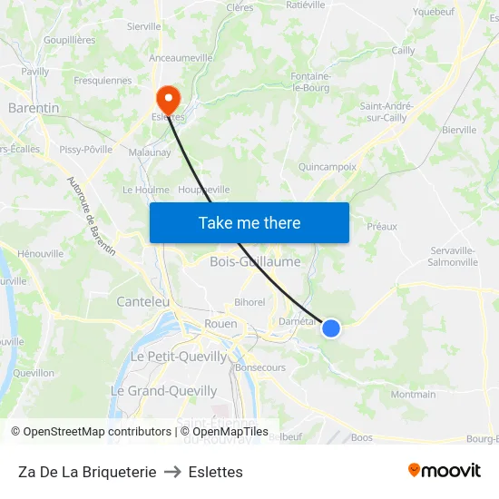 Za De La Briqueterie to Eslettes map