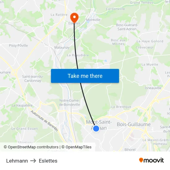 Lehmann to Eslettes map