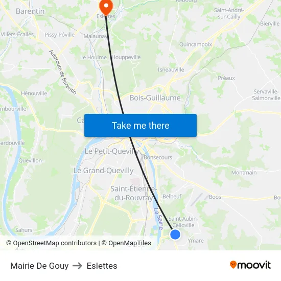 Mairie De Gouy to Eslettes map