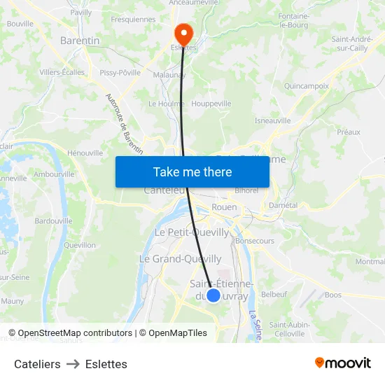 Cateliers to Eslettes map