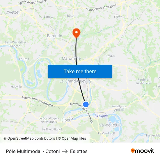 Pôle Multimodal - Cotoni to Eslettes map