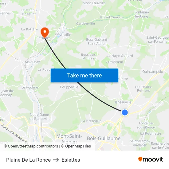 Plaine De La Ronce to Eslettes map