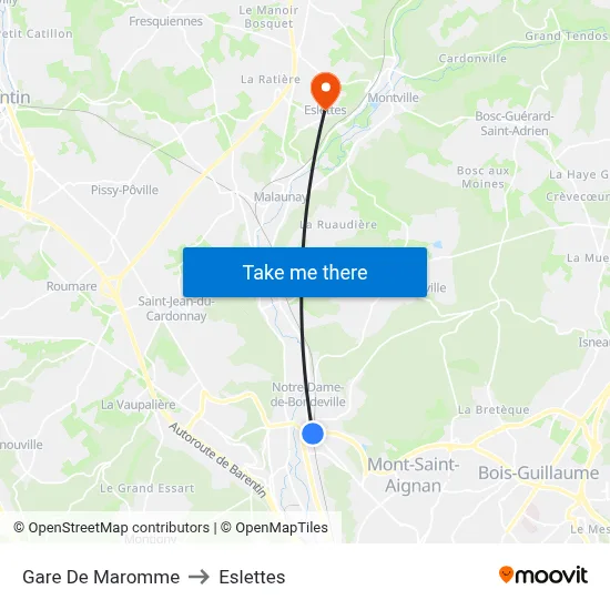 Gare De Maromme to Eslettes map