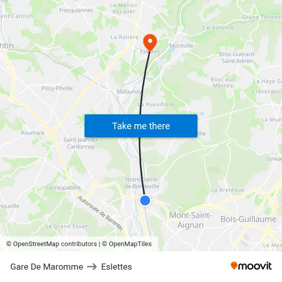 Gare De Maromme to Eslettes map