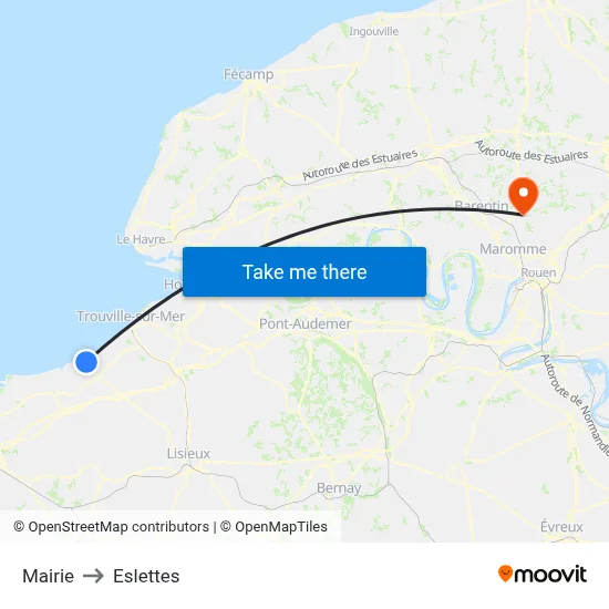 Mairie to Eslettes map