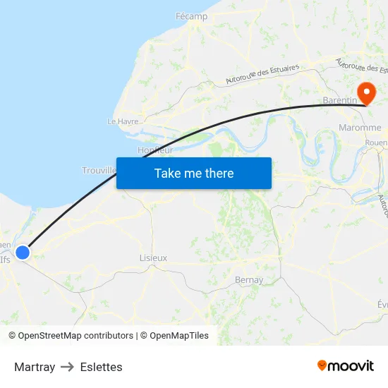 Martray to Eslettes map