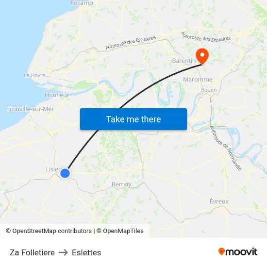 Za Folletiere to Eslettes map