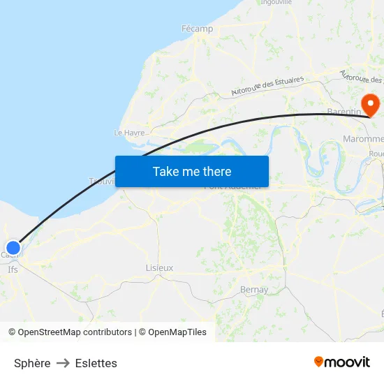 Sphère to Eslettes map