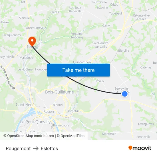 Rougemont to Eslettes map