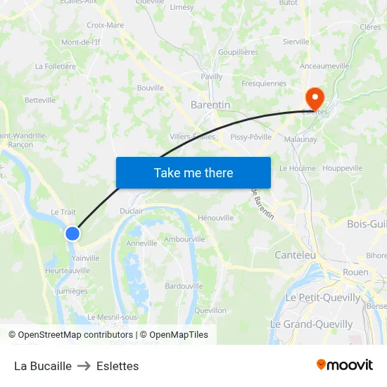 La Bucaille to Eslettes map