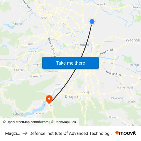 Magzine to Defence Institute Of Advanced Technology Diat map