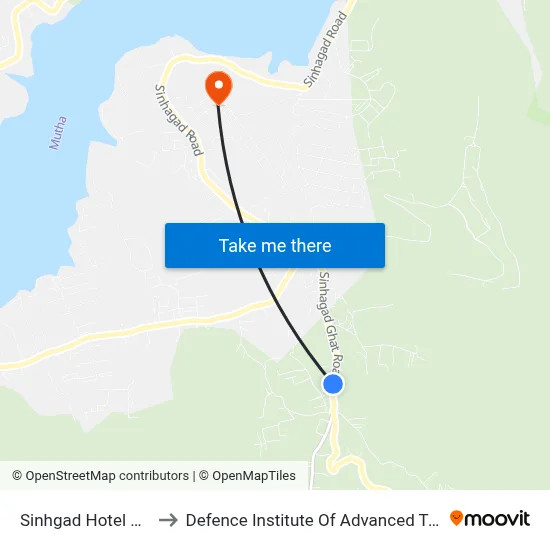 Sinhgad Hotel Golewadi to Defence Institute Of Advanced Technology Diat map