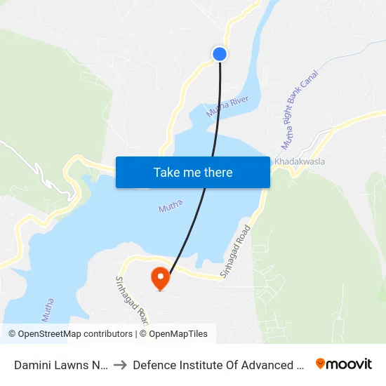 Damini Lawns NDA Road to Defence Institute Of Advanced Technology Diat map