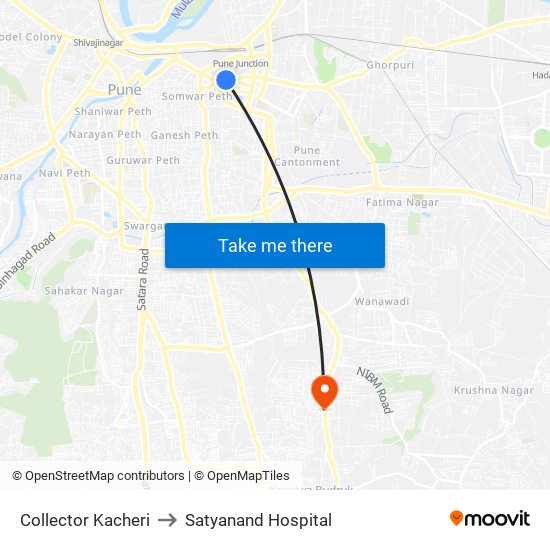 Collector Kacheri to Satyanand Hospital map