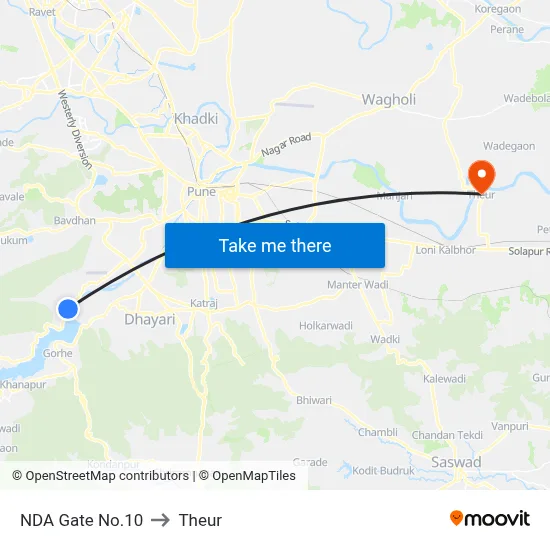 NDA Gate No.10 to Theur map