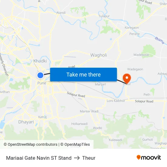 Mariaai Gate Navin ST Stand to Theur map