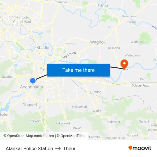 Alankar Police Station to Theur map