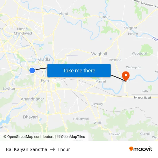 Bal Kalyan Sanstha to Theur map