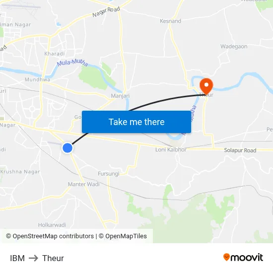 IBM to Theur map
