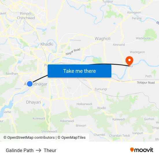 Galinde Path to Theur map