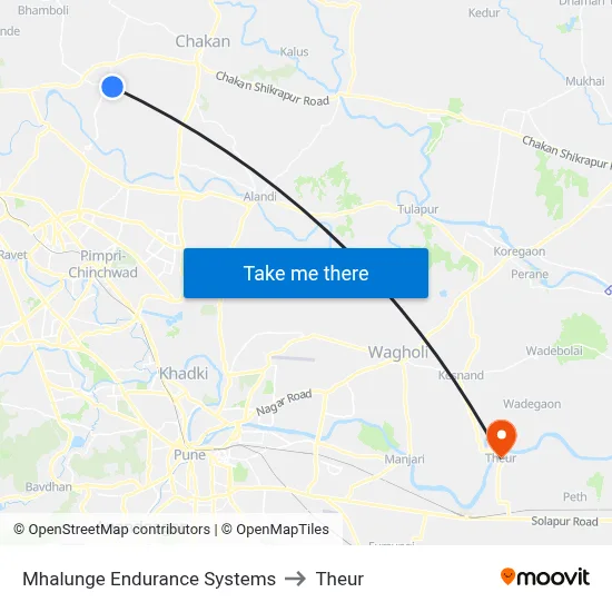 Mhalunge Endurance Systems to Theur map